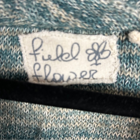 Field Flower Cowl Neck Cotton Blend Knit Tunic Sweater Medium Green - Picture 8 of 12